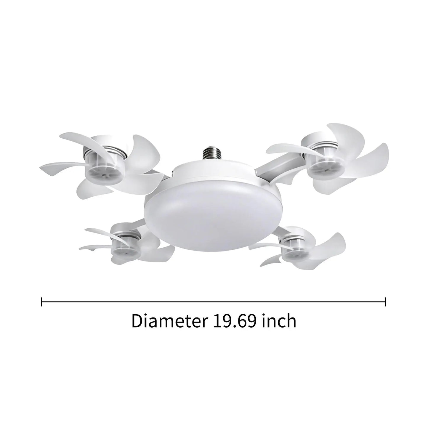 MREGB 2026 New E27 Socket Ceiling Fan Light - 2-In-1 Silent LED Fan with Remote Control, Energy-Saving Cooling & Lighting Combo for Home Bedroom Summervibes