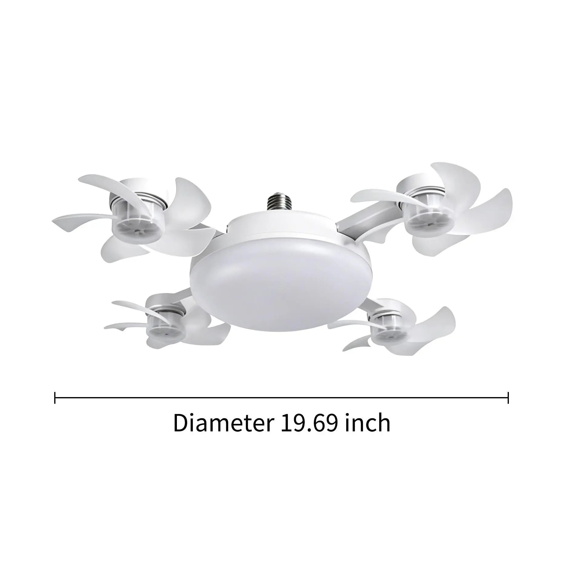 MREGB 2026 New E27 Socket Ceiling Fan Light - 2-In-1 Silent LED Fan with Remote Control, Energy-Saving Cooling & Lighting Combo for Home Bedroom Summervibes