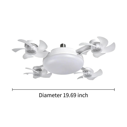 MREGB 2026 New E27 Socket Ceiling Fan Light - 2-In-1 Silent LED Fan with Remote Control, Energy-Saving Cooling & Lighting Combo for Home Bedroom Summervibes