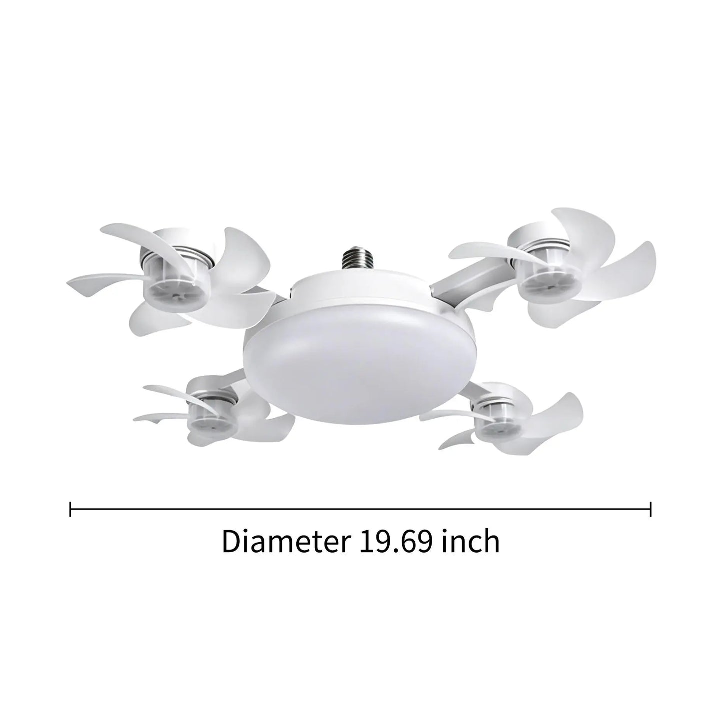 MREGB 2026 New E27 Socket Ceiling Fan Light - 2-In-1 Silent LED Fan with Remote Control, Energy-Saving Cooling & Lighting Combo for Home Bedroom Summervibes