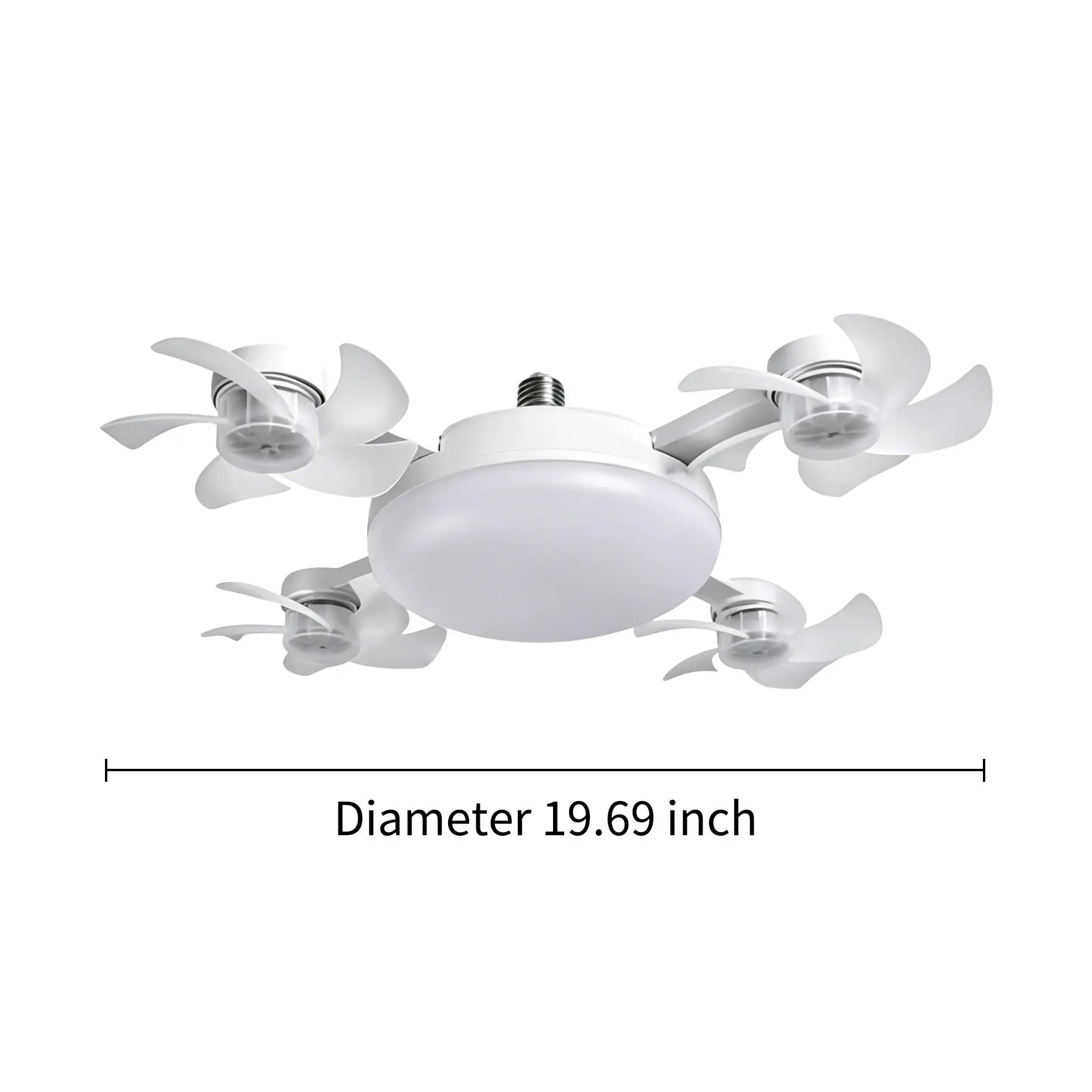 MREGB 2026 New E27 Socket Ceiling Fan Light - 2-In-1 Silent LED Fan with Remote Control, Energy-Saving Cooling & Lighting Combo for Home Bedroom Summervibes