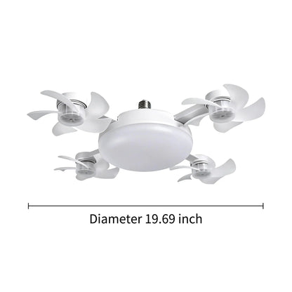 MREGB 2026 New E27 Socket Ceiling Fan Light - 2-In-1 Silent LED Fan with Remote Control, Energy-Saving Cooling & Lighting Combo for Home Bedroom Summervibes