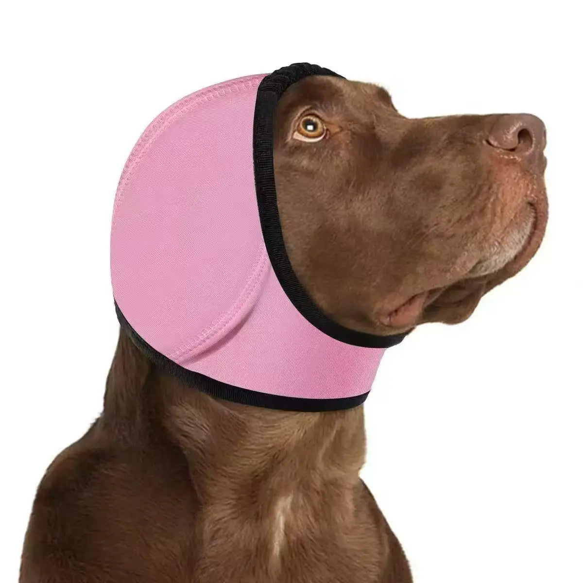 Water-Resistant Dog Ear Wrap Hoodie - Ear Protection for Bathing, Swimming & Grooming, Noise Reduction for Fireworks, Grey